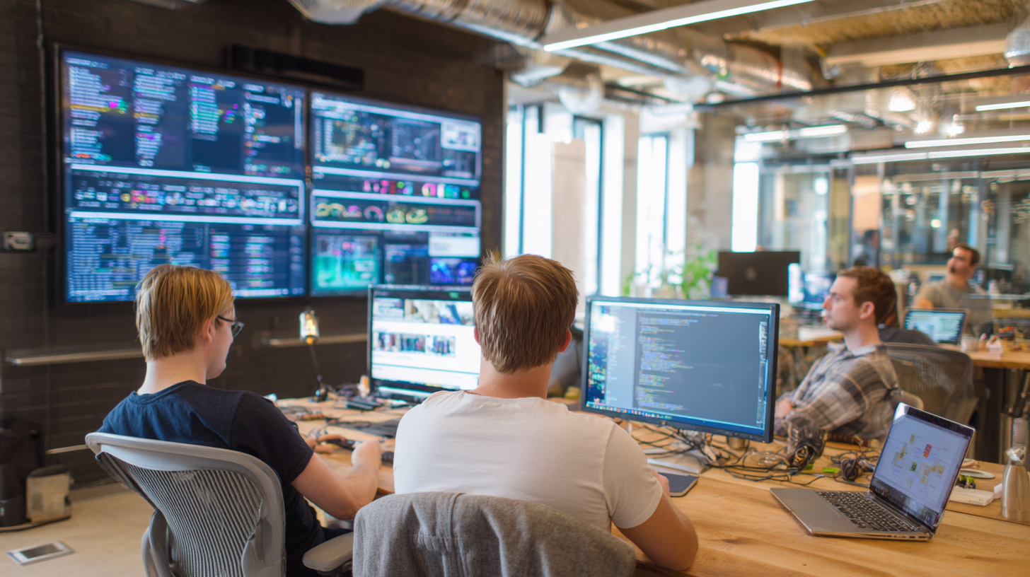 Software and tech professionals using AI technology